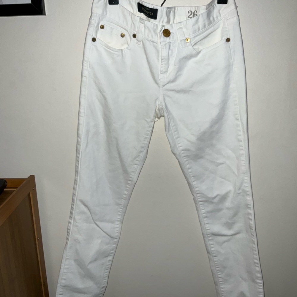 J. Crew Women's White Skinny Jeans